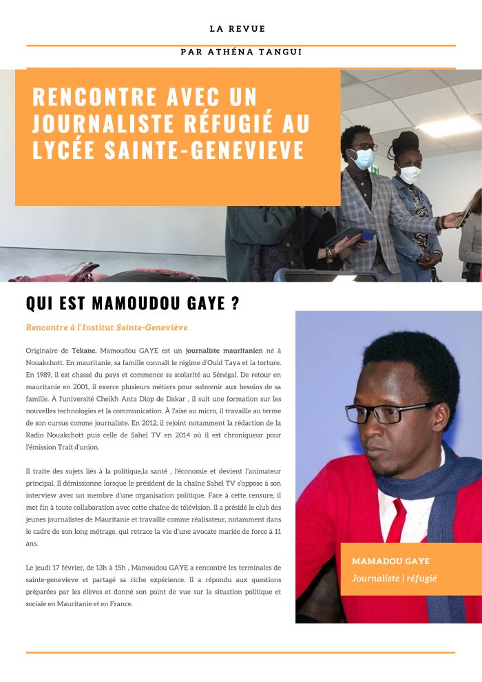 Rencontre avec Mamadou Gaye